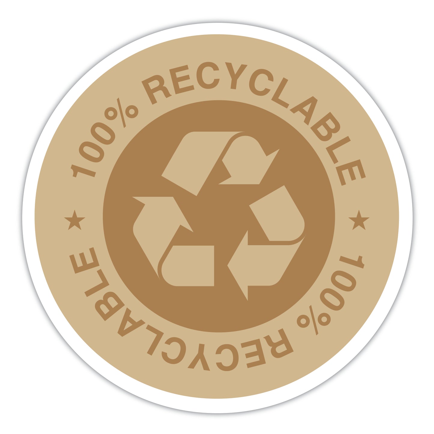 3cm Kraft Coloured 100% Recyclable Labels