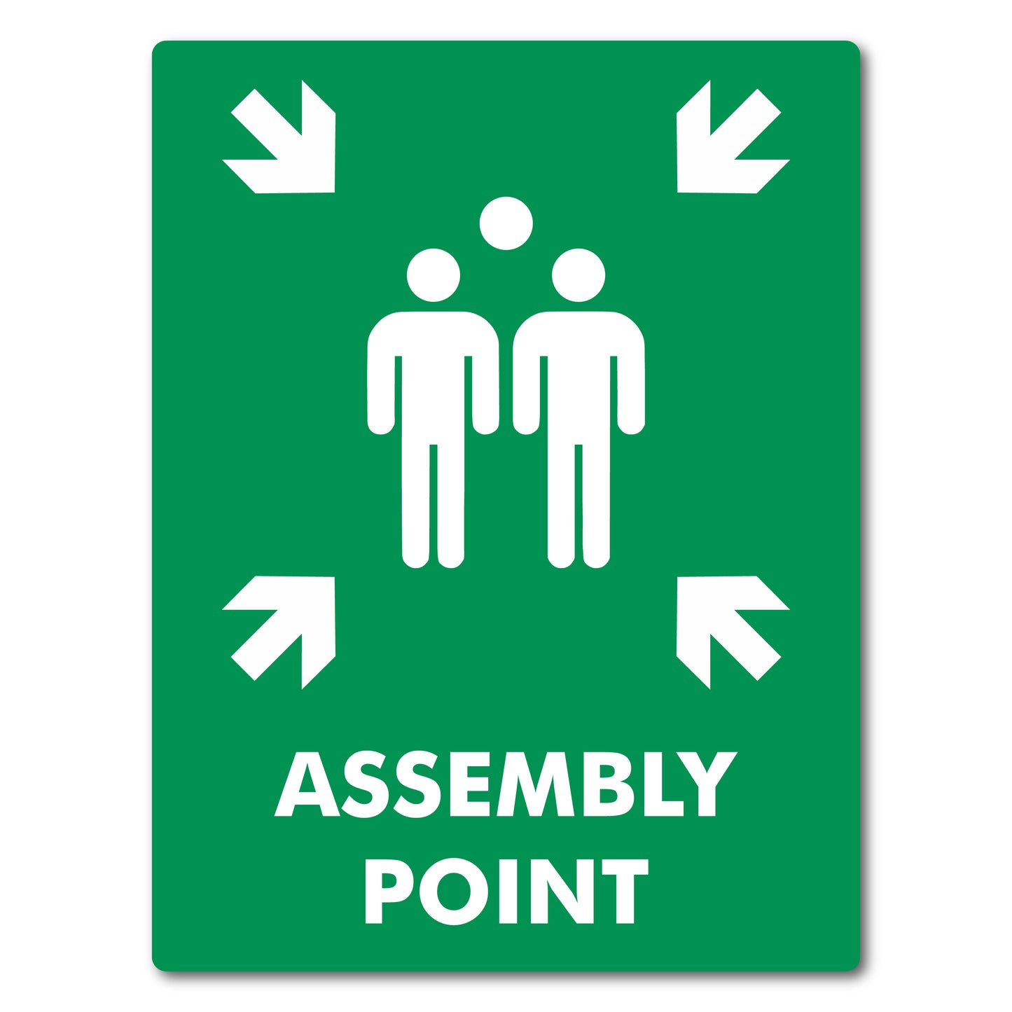 35cm x 46cm Assembly Point Labels - Pack of 2