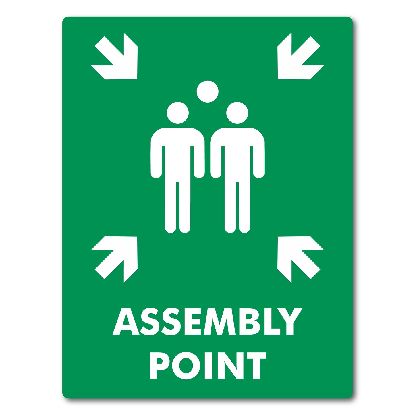 35cm x 46cm Assembly Point Labels - Pack of 2
