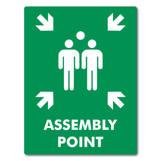 35cm x 46cm Assembly Point Labels - Pack of 2