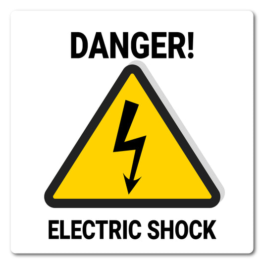 46cm Danger Electric Shock Labels - Pack of 2