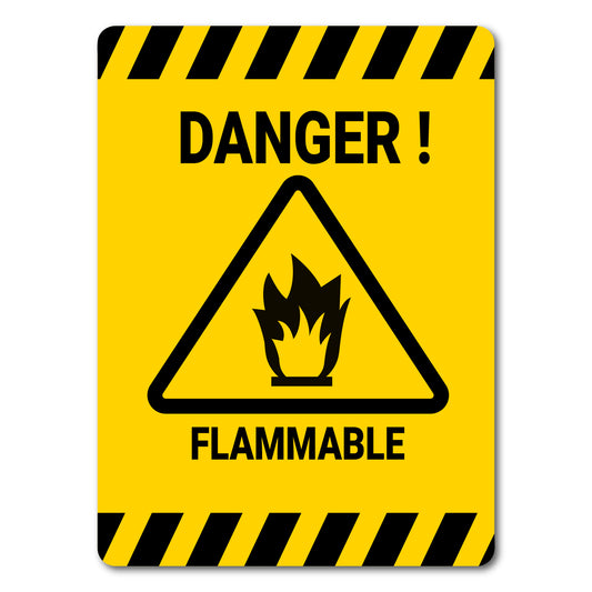 34cm x 46cm Danger Flammable 2 Labels - Pack of 2
