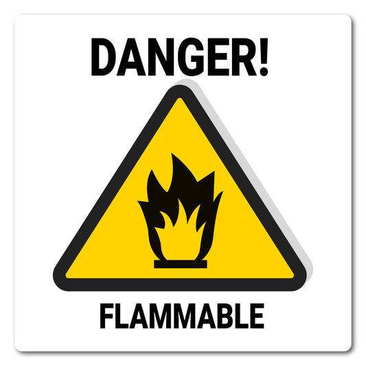 46cm Danger Flammable Labels - Pack of 2