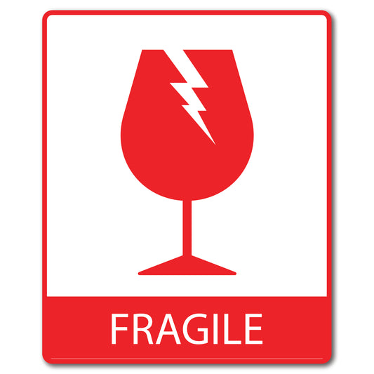 9cm x 11cm Fragile Labels