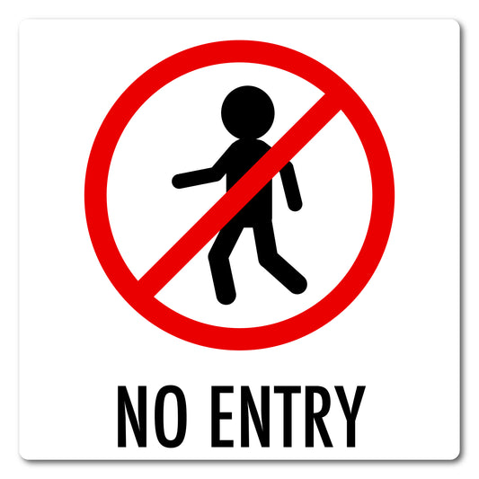 46cm No Entry Labels - Pack of 2