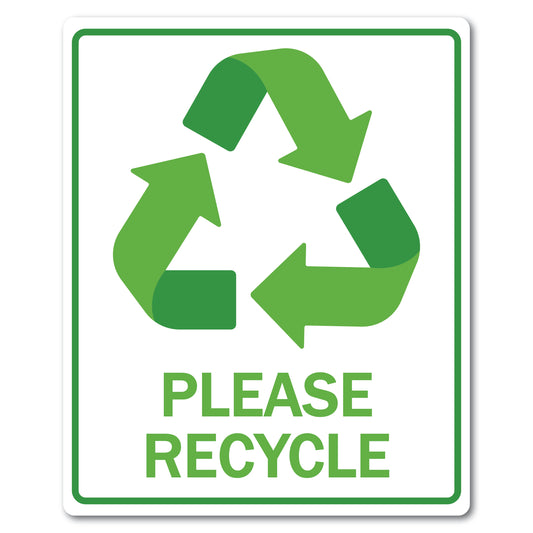 7cm x 13cm Please Recycle Labels