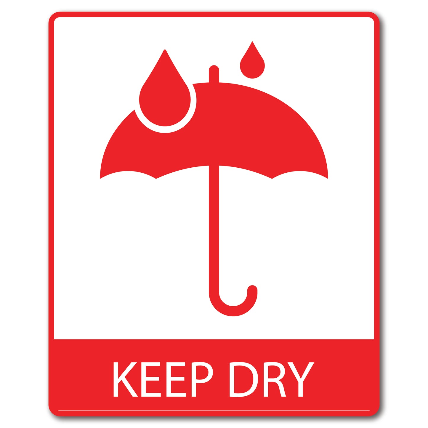 9cm x 11cm Keep Dry Labels