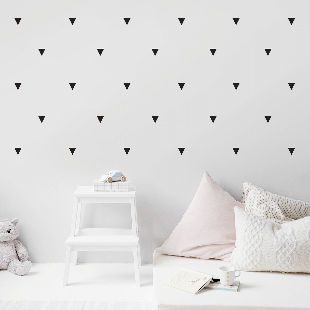 Triangle Pattern - Black wall decal room stickers | Labels.co.za